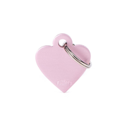 Médaille pour chien cœur personnalisable rose