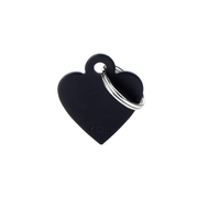 Médaille pour chien forme cœur personnalisable noir