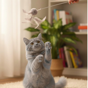 Canne à pêche pour chat avec plumes Mon Ami Luki