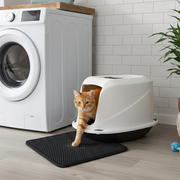 Tapis de litière pour chat gris 48 × 43 cm Mon Ami Luki