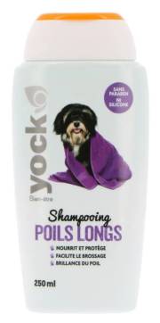 YOCK Shampooing pour chien poils longs 250 ml Démêlant et Brillance
