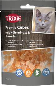 Friandises Premio Cubes au poulet et aux crevettes pour Chat