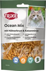 Friandises Ocean Mix au poulet et à l'herbe à chat Trixie