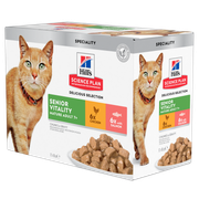 Hill's Science Plan Senior Vitality poulet saumon 12x85 g
