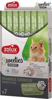 Friandises Sweeties+ Zolux anti-boules de poils - 7 x 14 g
