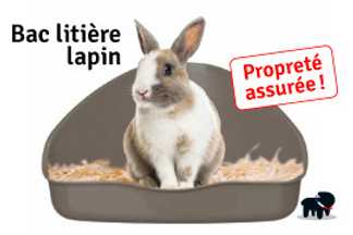 Bac litière lapin : propreté assurée !