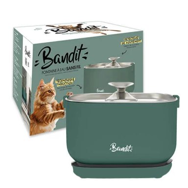 Fontaine à eau sans fil, design et silencieuse pour chien et chat — photo 12