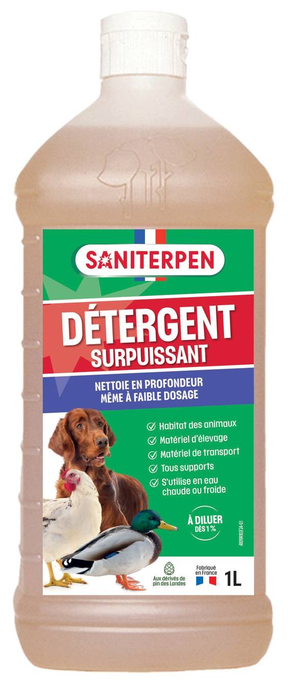 Saniterpen Détergent Surpuissant concentré pour Chien et Chat