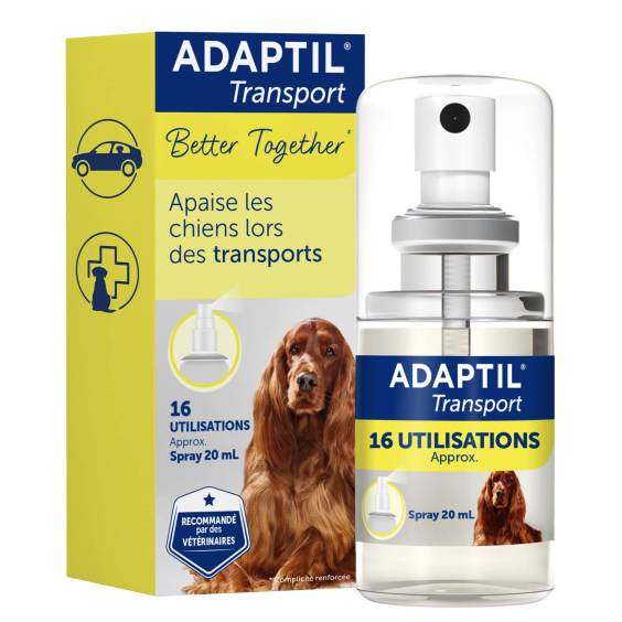 Spray anti-stress transport pour chien