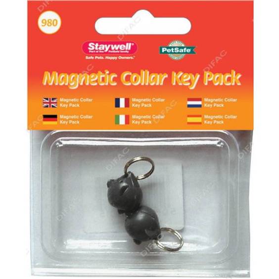 Clés magnétiques de rechange 2 aimants PetSafe pour chien et chat