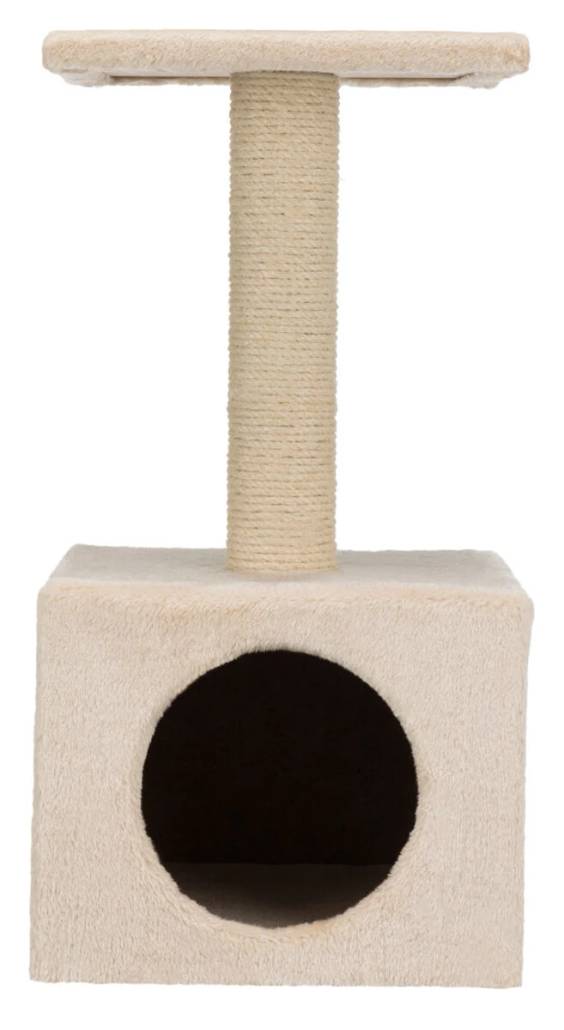 Petit arbre à chat et chaton beige