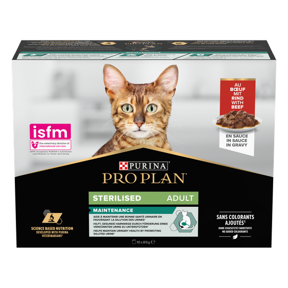 PRO PLAN Sachet fraîcheur pour chat Sterilised NutriSavour bœuf