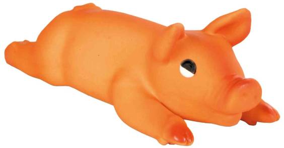 Jouet cochon allongé en latex pour chien