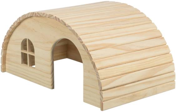 Maison d'intérieur ronde en bois pour lapin