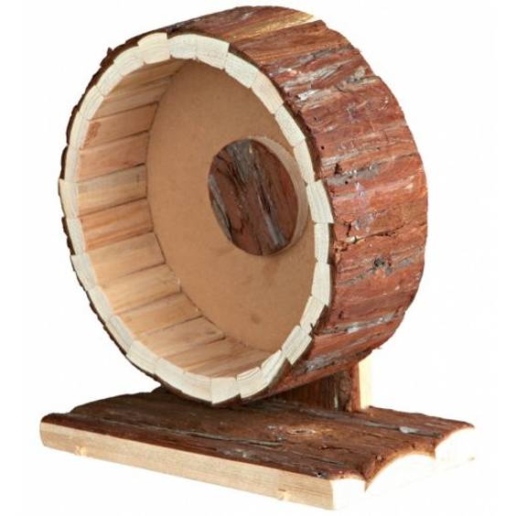 Roue d'exercice en bois pour hamster et souris