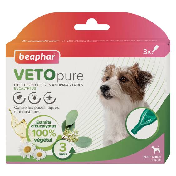 Pipettes anti-puce chiot répulsives Vetopure Beaphar