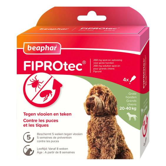 Pipette anti-tique et anti-puce Fiprotec chien moyen Beaphar