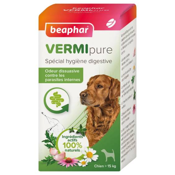 Vermipure pour chien comprimés purge aux plantes Beaphar