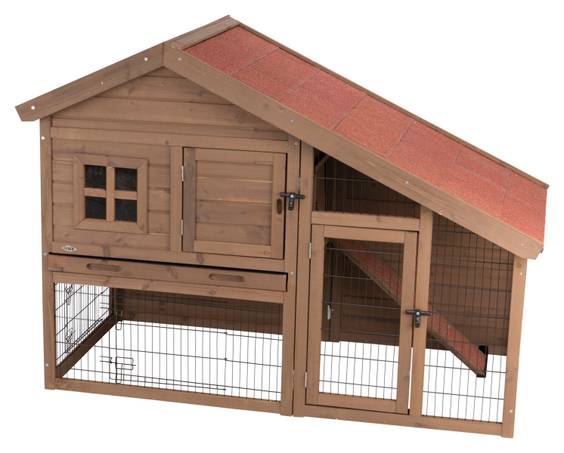 Clapier pour petits animaux avec cour extérieure pour rongeur
