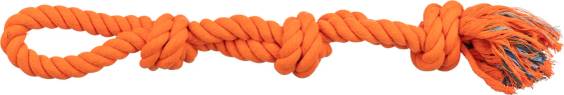 Corde double 3 noeuds 60 cm pour chiot