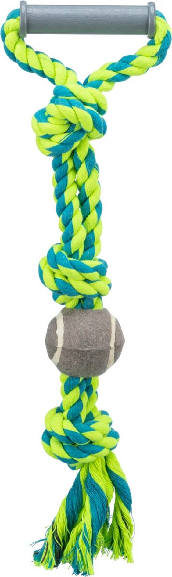 Corde nœuds balle de tennis 50 cm pour chiot