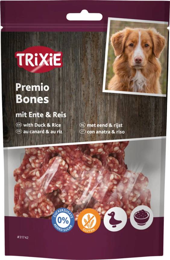 Friandises os canard et riz pour chien