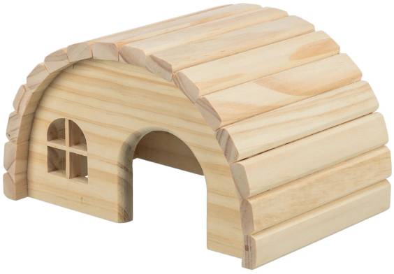 Maison ronde en pin pour souris et hamster