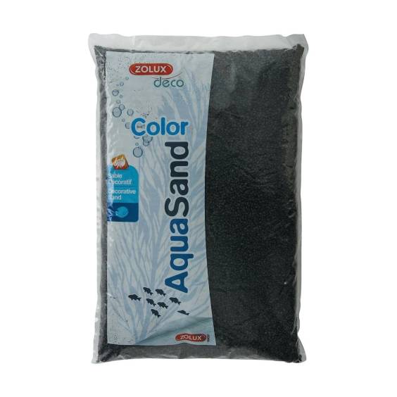 Sable noir ébène pour aquarium