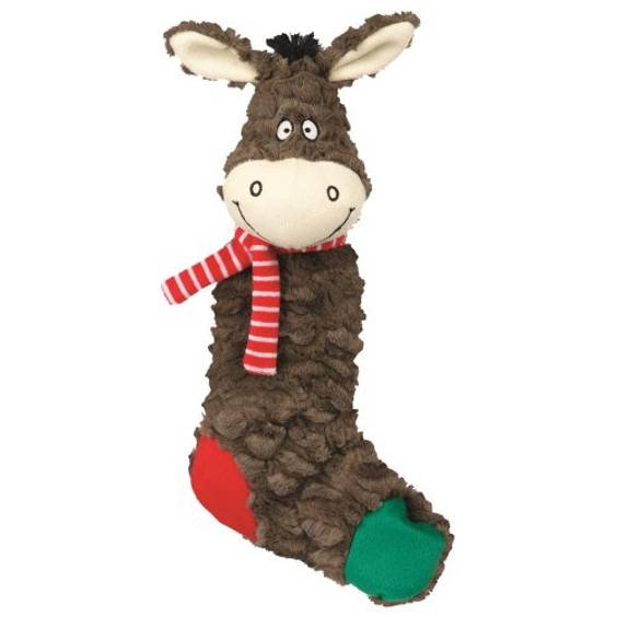 Peluche chaussette âne de Noël pour chiot