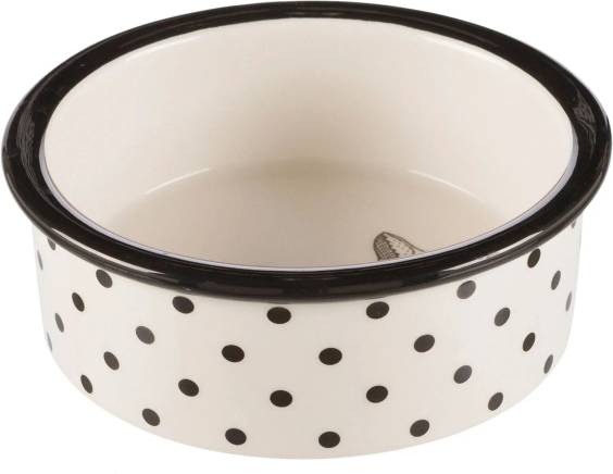 Gamelle en céramique pour chat motif pois