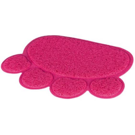 Tapis rose pour bac à litière pour chat