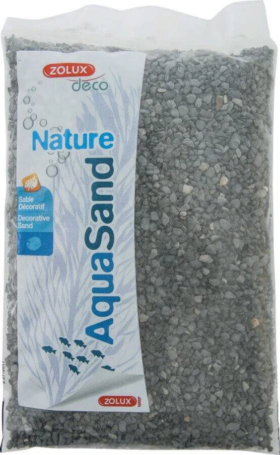 Sable basalte noir pour aquarium