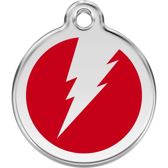 Médaille Éclair rouge pour chien et chat