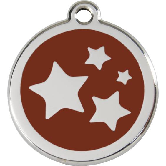 Médaille Étoiles marron pour chien et chat