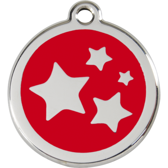 Médaille Étoiles rouge pour chien et chat