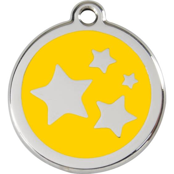 Médaille Étoiles jaune pour chien et chat