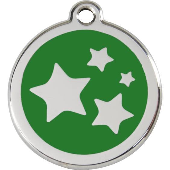 Médaille Étoiles verte pour chien et chat