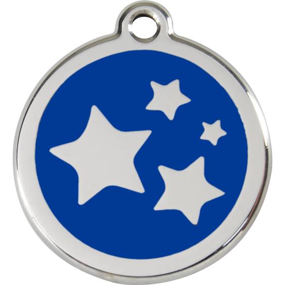 Médaille Étoiles bleu foncé pour chien et chat