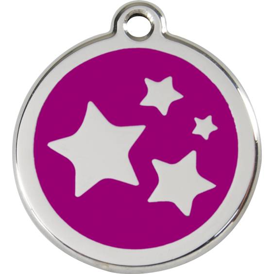 Médaille Étoiles violette pour chien et chat