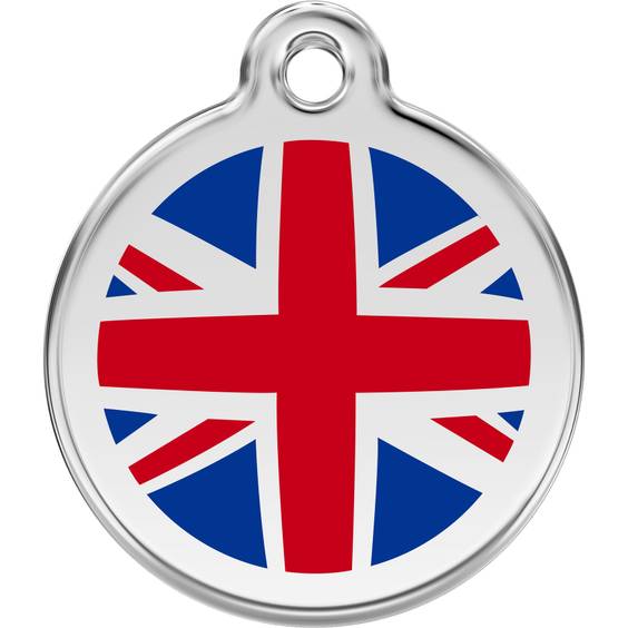 Médaille Drapeau Royaume-Uni pour chien et chat