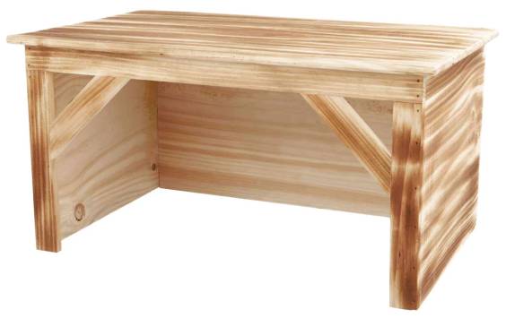Maison cabane pour lapin en bois flammé