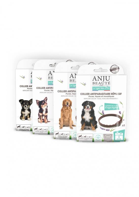 Collier antiparasitaire répulsif petit chien Anju Beauté