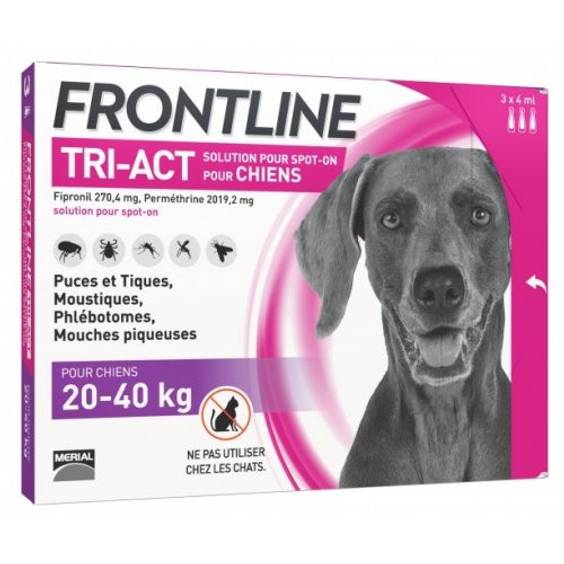 FRONTLINE Pipette Tri-Act grand chien de 20 à 40 kg
