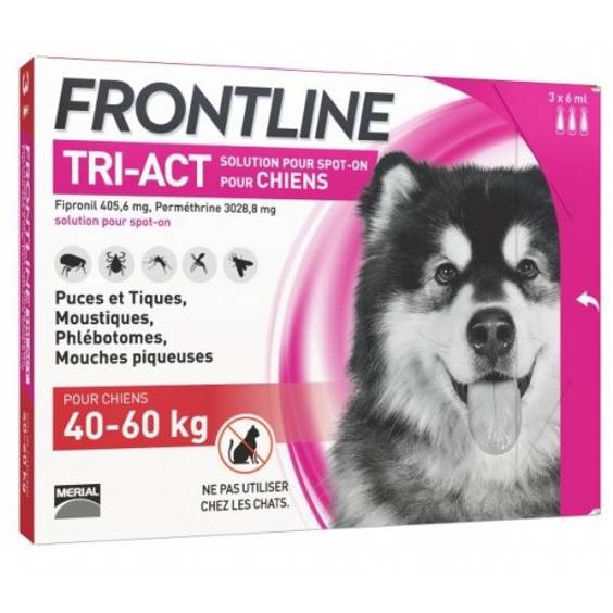 FRONTLINE Pipette Tri-Act chien géant de 40 à 60 kg