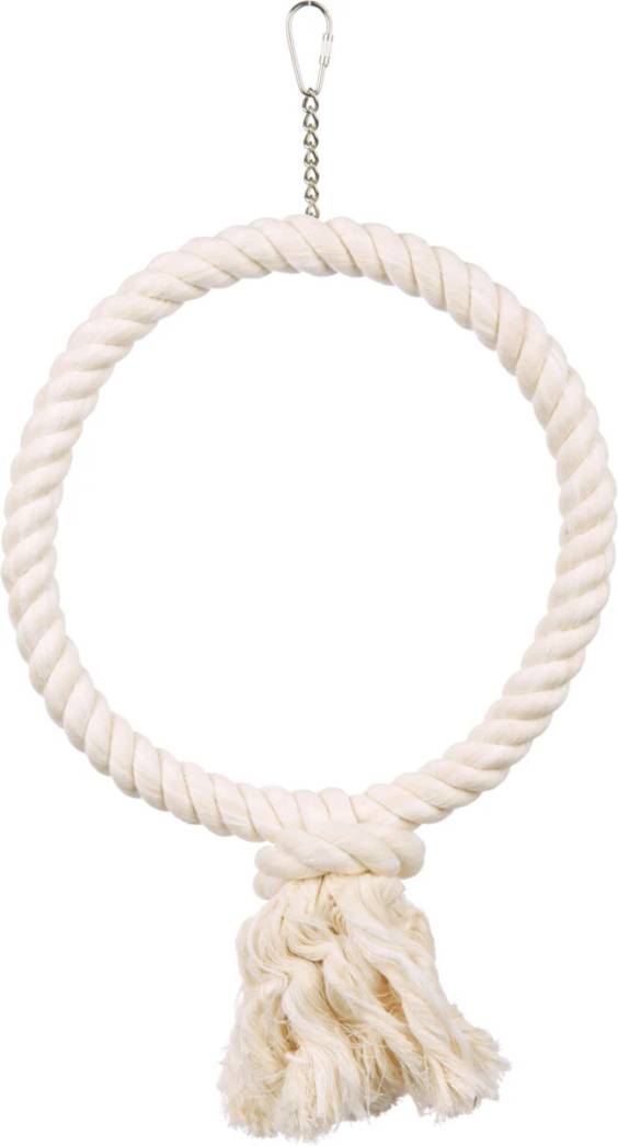 Anneau en corde avec noeud oiseau 25 cm