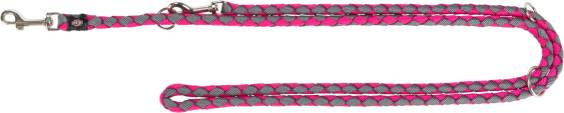 Laisse multiposition Cavo fushia gris pour chien