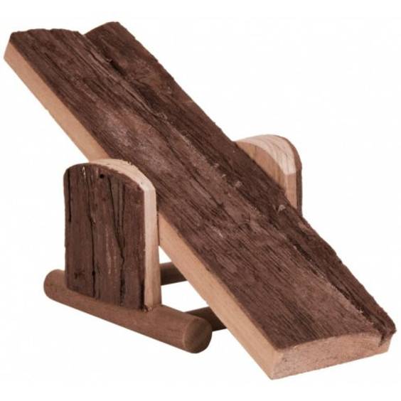 Balançoire bois naturel 22 x 7 x 8 cm pour hamster