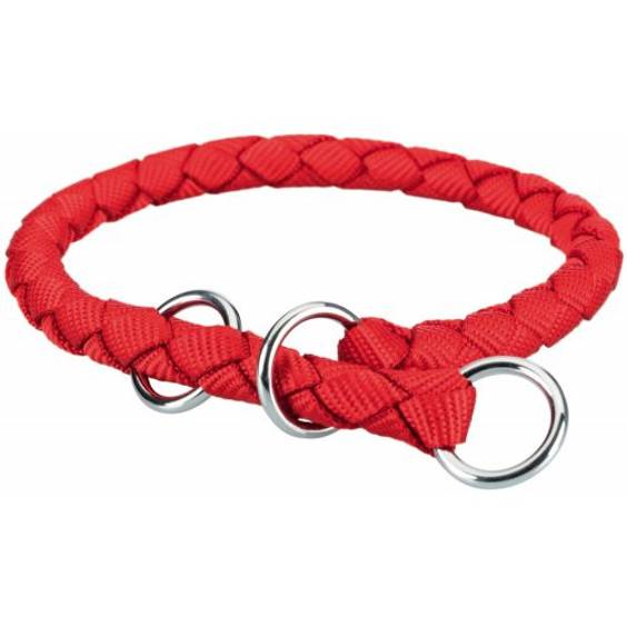 Collier tressé semi-étrangleur Cavo rouge pour chien