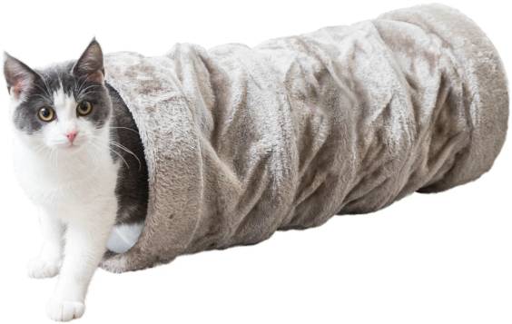 Tunnel Crunch peluche gris pour chat