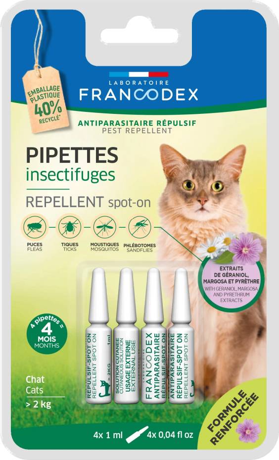Pipettes antiparasitaires chaton Francodex